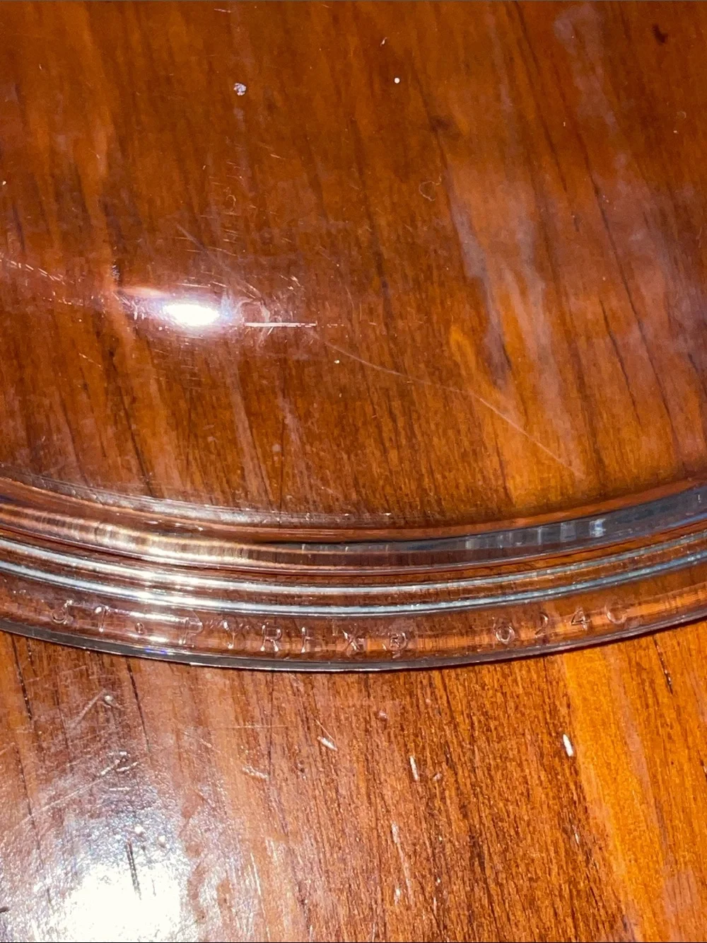 Vintage Corning Pyrex 624-C Clear Glass Replacement Lid 8.25